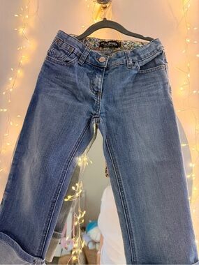 Boden Straight-Leg Girls' Blue Denim Jeans